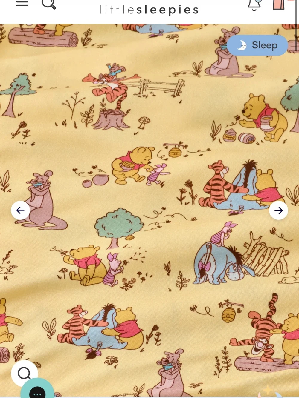 Little Sleepies Playtime With Pooh Large Cloud Blanket - Picture 2 of 4